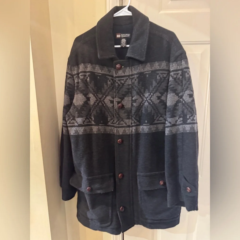 Banana Republic Cabinwear Mens Wool-Blend Coat in Charcoal‎  Size Medium